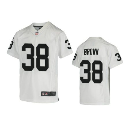 Youth Raiders Brittain Brown White Game Jersey