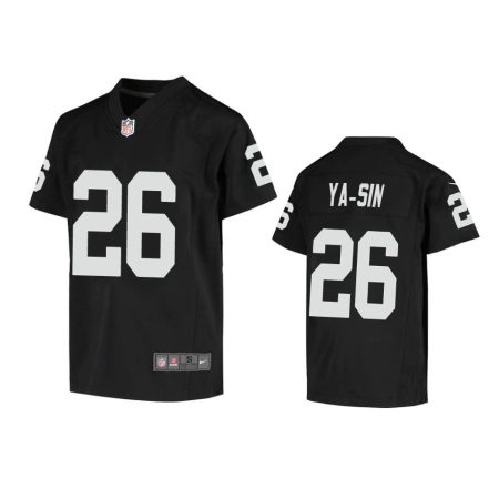 Youth Raiders Rock Ya-Sin Black Game Jersey