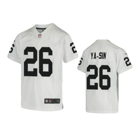 Youth Raiders Rock Ya-Sin White Game Jersey