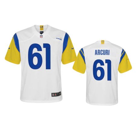Youth Rams A.J. Arcuri White Alternate Game Jersey