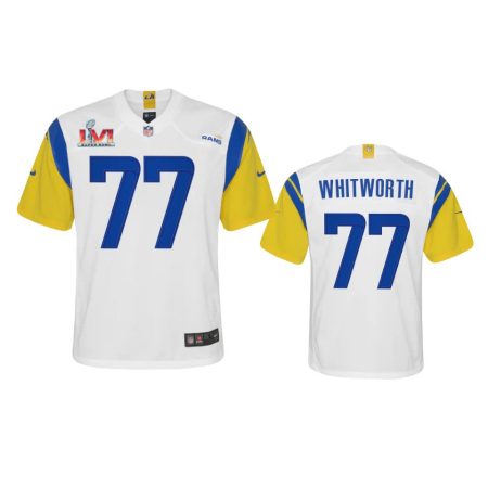 Youth Rams Andrew Whitworth White Super Bowl LVI Game Jersey