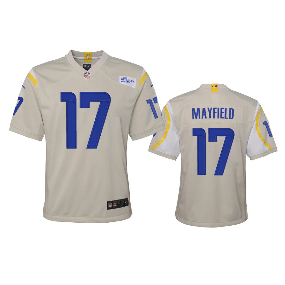 Youth Rams Baker Mayfield Bone Game Jersey 1 youth rams baker mayfield game bone jersey