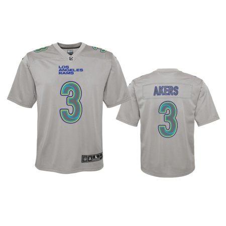 Youth Rams Cam Akers Gray Atmosphere Fashion Game Jersey