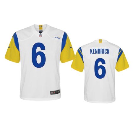 Youth Rams Derion Kendrick White Alternate Game Jersey
