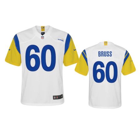 Youth Rams Logan Bruss White Alternate Game Jersey