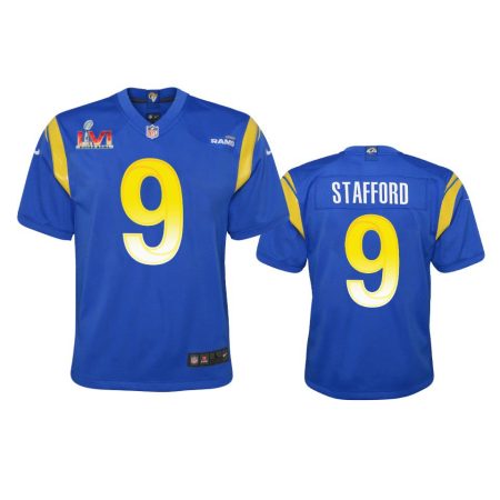 Youth Rams Matthew Stafford Royal Super Bowl LVI Game Jersey