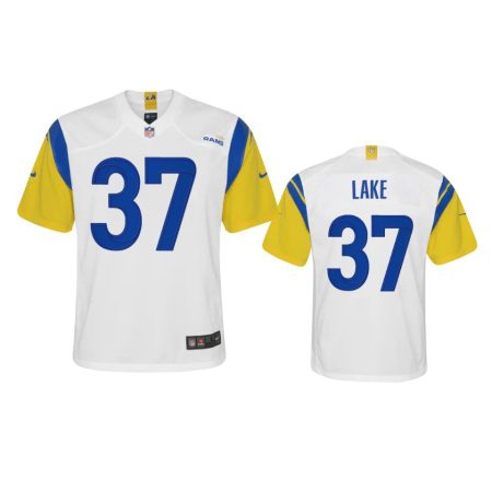 Youth Rams Quentin Lake White Alternate Game Jersey