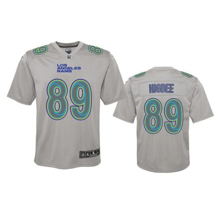 Youth Rams Tyler Higbee Gray Atmosphere Fashion Game Jersey