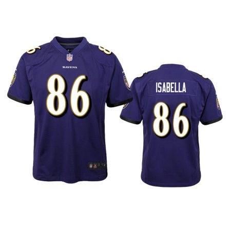 Youth Ravens Andy Isabella Purple Game Jersey