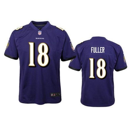 Youth Ravens Kyle Fuller Purple Game Jersey
