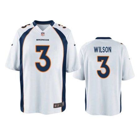 Youth Denver Broncos Russell Wilson White Game Jersey