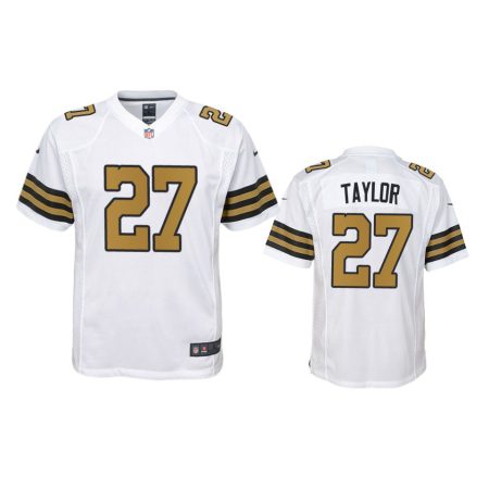 Youth Saints Alontae Taylor White Game Jersey