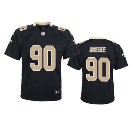 Youth Saints Bryan Bresee Black Game Jersey