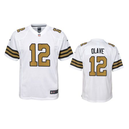 Youth Saints Chris Olave White Game Jersey