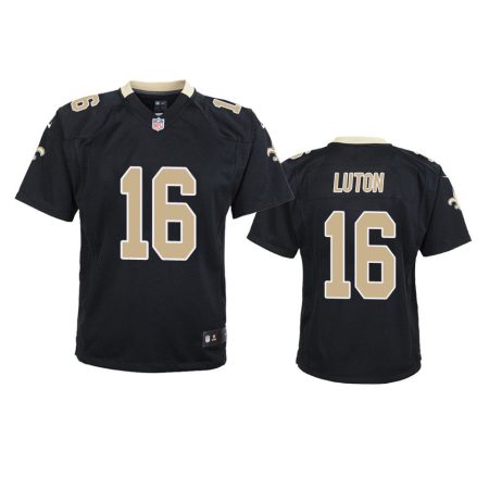 Youth Saints Jake Luton Black Game Jersey