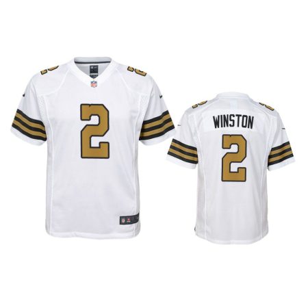 Youth Saints Jameis Winston White Game Jersey