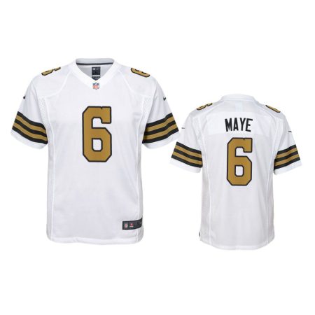 Youth Saints Marcus Maye White Game Jersey