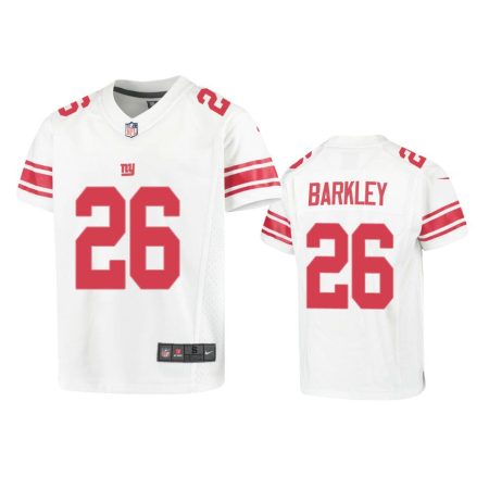 Youth New York Giants Saquon Barkley White Game Jersey