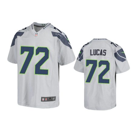 Youth Seahawks Abraham Lucas Gray Game Jersey
