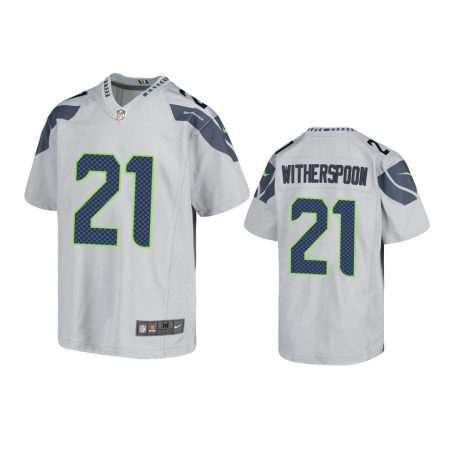 Youth Seahawks Devon Witherspoon Gray Game Jersey