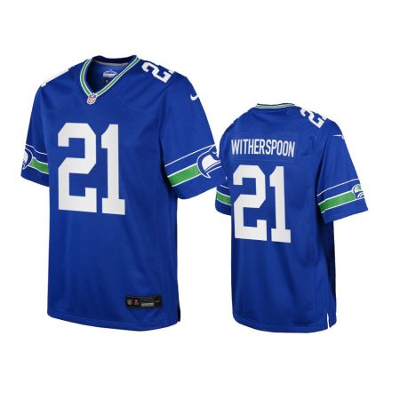 Youth Seahawks Devon Witherspoon Royal Throwback Game Jersey