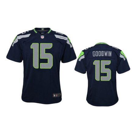 Youth Seahawks Marquise Goodwin College Navy Game Jersey