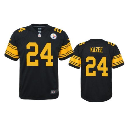 Youth Steelers Damontae Kazee Black Alternate Game Jersey
