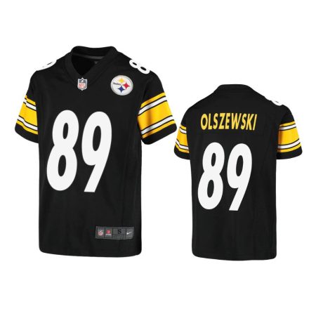 Youth Steelers Gunner Olszewski Black Game Jersey