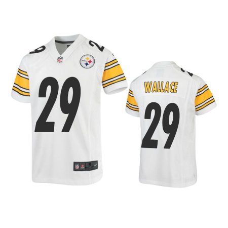 Youth Steelers Levi Wallace White Game Jersey