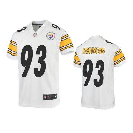 Youth Steelers Mark Robinson White Game Jersey