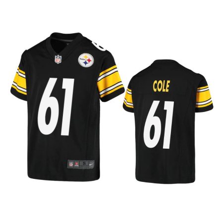 Youth Steelers Mason Cole Black Game Jersey
