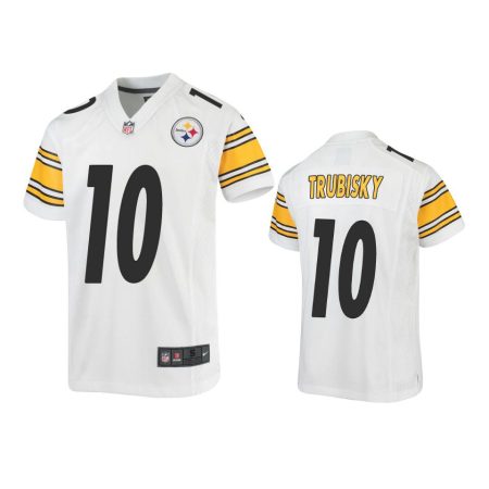 Youth Steelers Mitchell Trubisky White Game Jersey