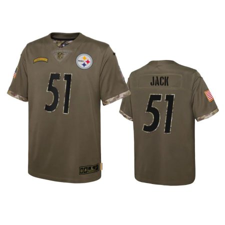 Youth Pittsburgh Steelers Myles Jack Olive 2022 Salute To Service Limited Jersey