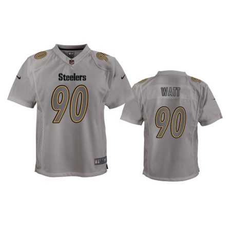 Youth Pittsburgh Steelers T.J. Watt Gray Atmosphere Fashion Game Jersey