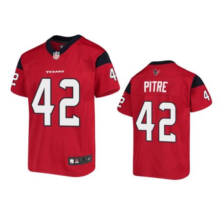 Youth Texans Jalen Pitre Red Game Jersey