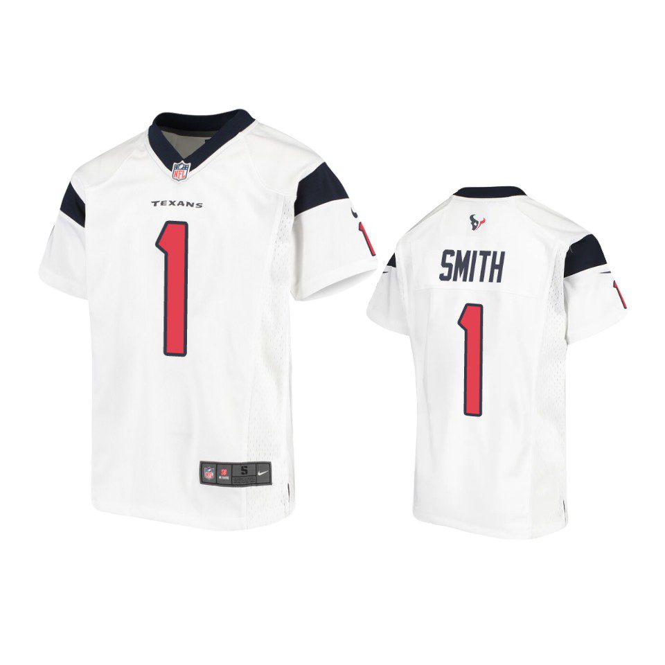 Youth Texans Tremon Smith White Game Jersey 1 youth texans tremon smith game white jersey