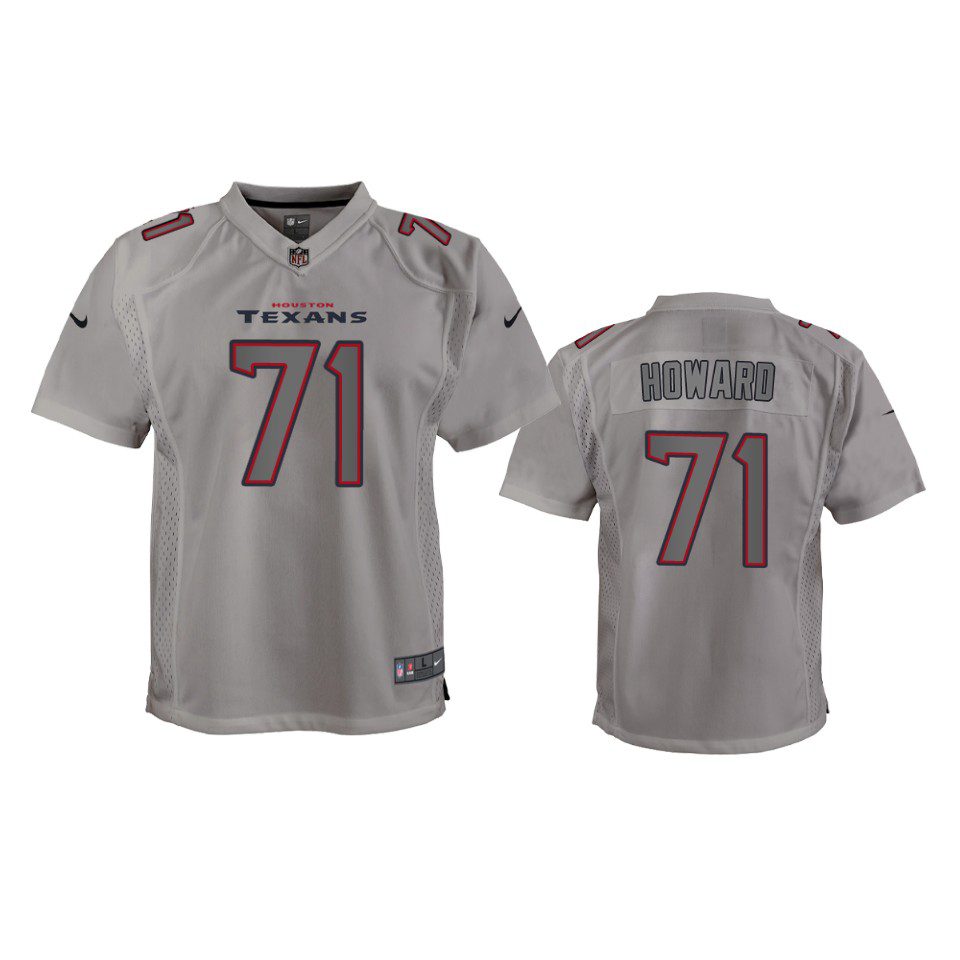 Youth Texans Tytus Howard Gray Atmosphere Fashion Game Jersey 1 youth texans tytus howard atmosphere fashion game gray jersey