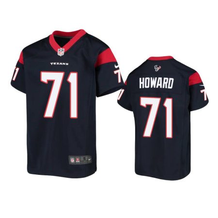 Youth Texans Tytus Howard Navy Game Jersey