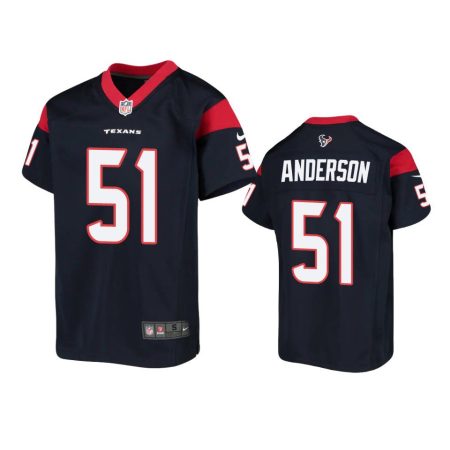 Youth Texans Will Anderson Navy Game Jersey
