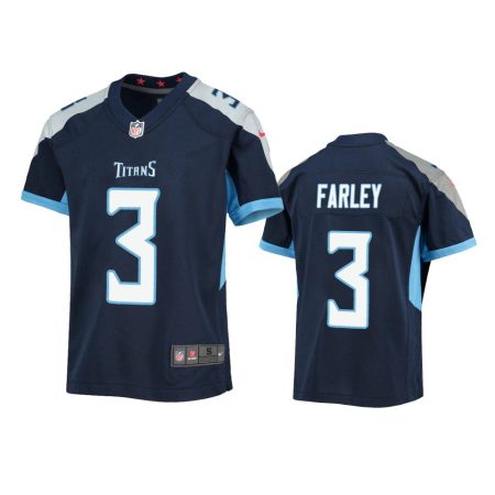 Youth Titans Caleb Farley Navy Game Jersey