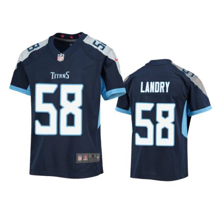 Youth Titans Harold Landry Navy Game Jersey