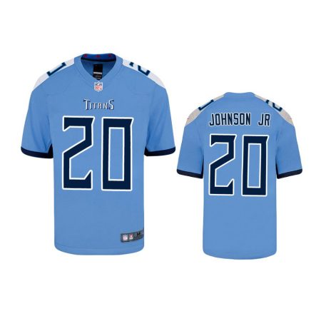 Youth Titans Lonnie Johnson Jr. Light Blue Game Jersey