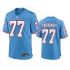 Youth Titans Peter Skoronski Light Blue Oilers Throwback Game Jersey 2 youth titans peter skoronski oilers throwback game light blue jersey