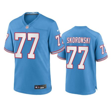 Youth Titans Peter Skoronski Light Blue Oilers Throwback Game Jersey