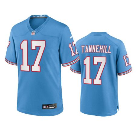Youth Titans Ryan Tannehill Light Blue Oilers Throwback Game Jersey