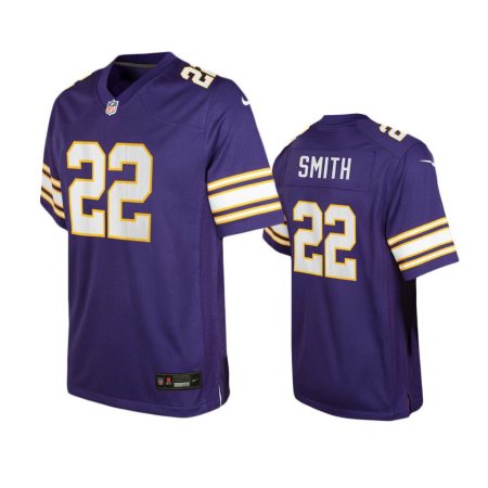 Youth Vikings Harrison Smith Purple Classic Game Jersey