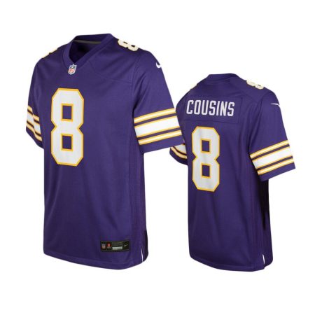 Youth Vikings Kirk Cousins Purple Classic Game Jersey