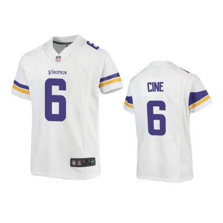 Youth Vikings Lewis Cine White Game Jersey