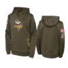Youth Minnesota Vikings Olive 2022 Salute to Service Performance Hoodie 3 youth vikings olive 2022 salute to service hoodie