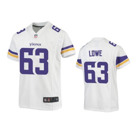 Youth Vikings Vederian Lowe White Game Jersey
